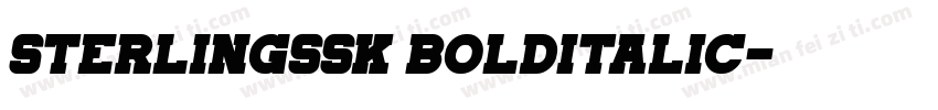 SterlingSSK BoldItalic字体转换